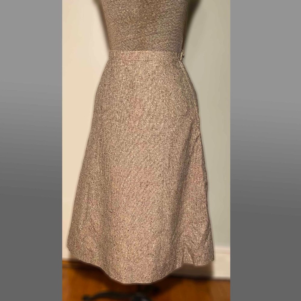 Tweed Pendleton Virgin-Wool Skirt